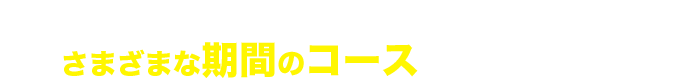 英語上達のコツをあなたにも掴んでほしいのでさまざまな期間のコースを用意しました！