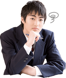 悩んでいる生徒の画像